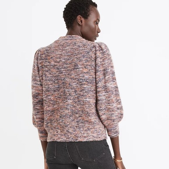 NWT Madewell Space-Dyed Eaton Puff-Sleeve Pullover Sweater - Picture 3 of 4
